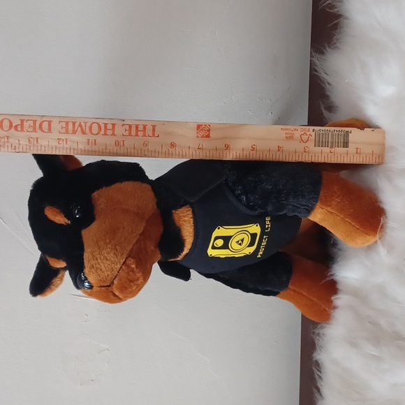 Rottweiler plush stuffed dog puppy removeable Protect Life Jacket not used - Picture 10 of 13